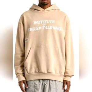 Students Golf Men's Institute Pullover Hoodie Long Sleeve Monarch Beige Sz L Nwt